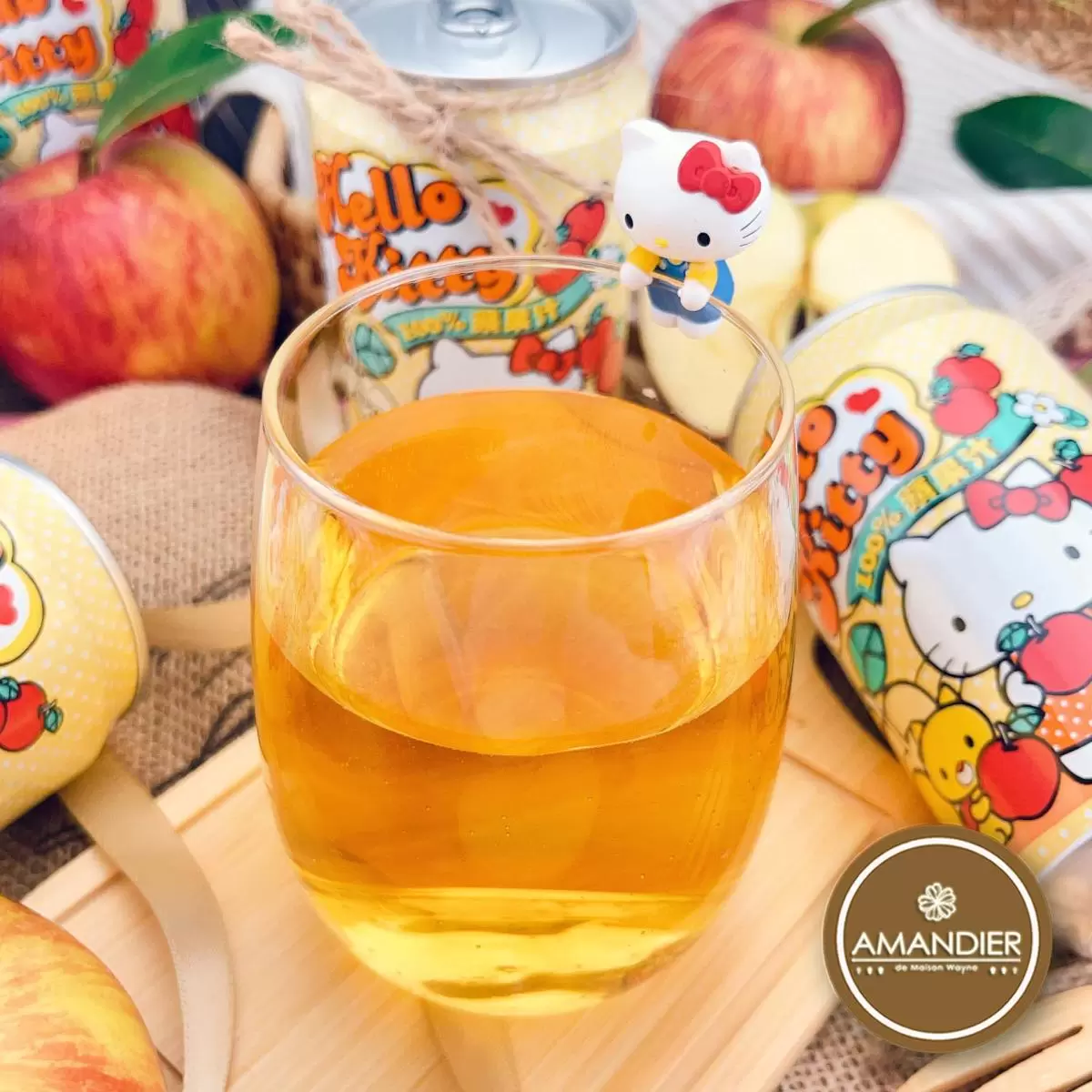 Hello Kitty 100%蘋果汁(單罐)