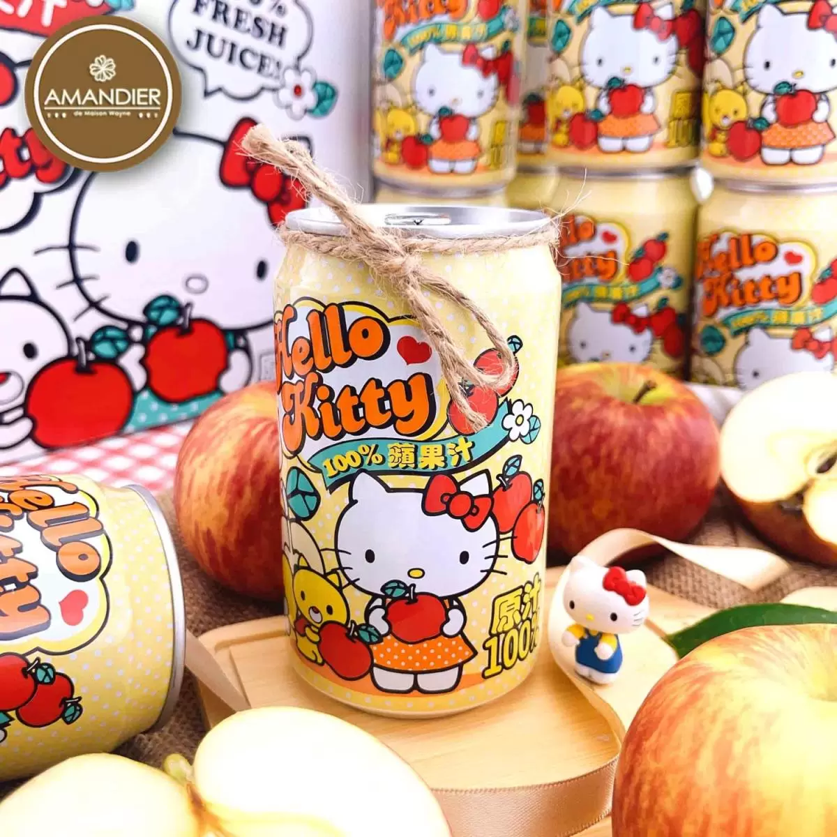 Hello Kitty 100%蘋果汁(單罐)