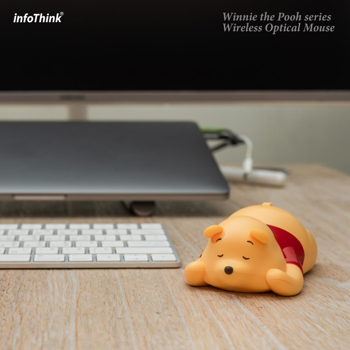 【Infothink】小熊維尼系列公仔造型無線光學滑鼠（預購商品，4月13日結單）