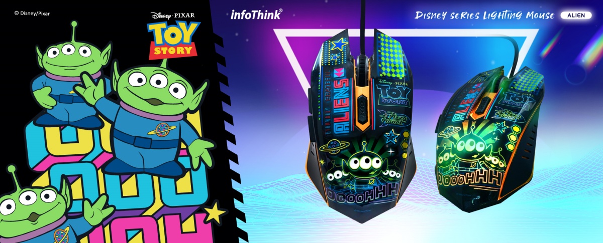 【Infothink】迪士尼系列 炫光滑鼠(三眼)（預購商品，3月23日結單）