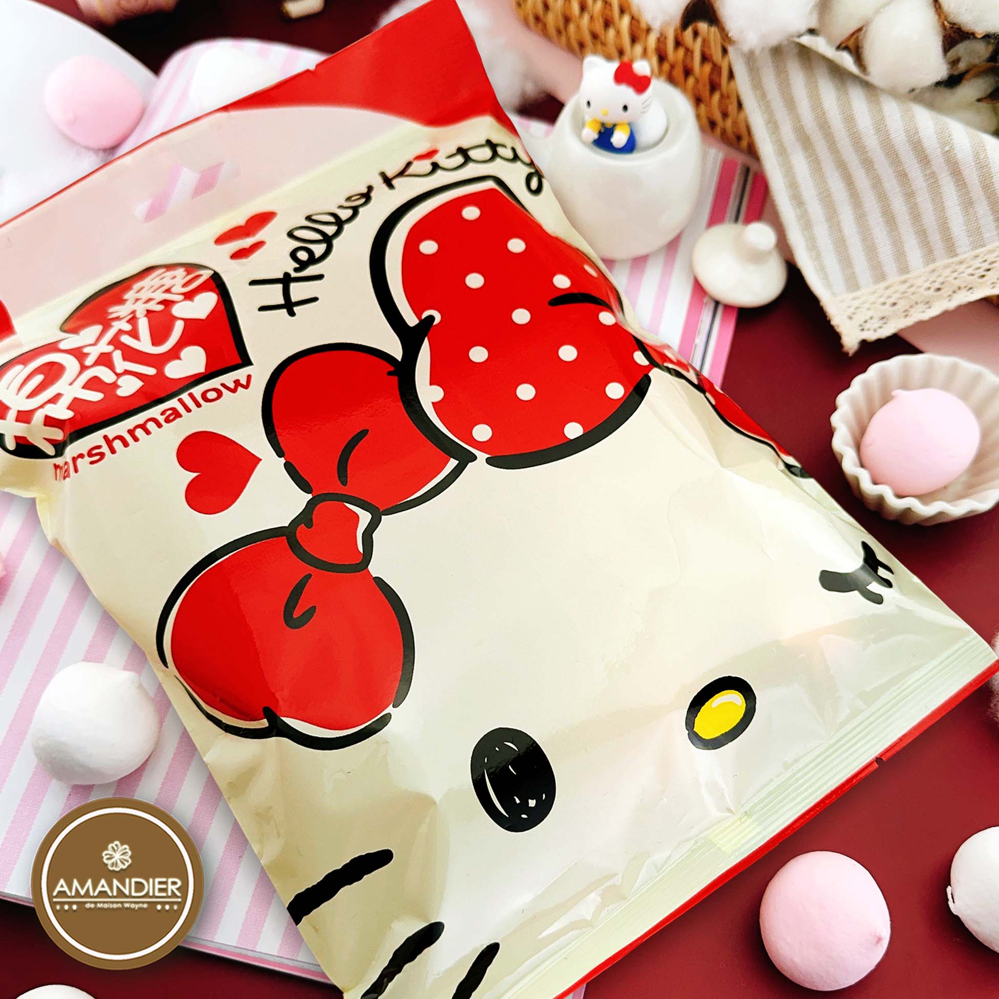 【兩入組】Hello Kitty雙味棉花糖-草莓+香草風味