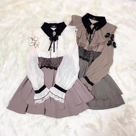 Rojita 日系地雷系量產型蕾絲金屬扣腰顯瘦顯高雙層 分碼 短裙