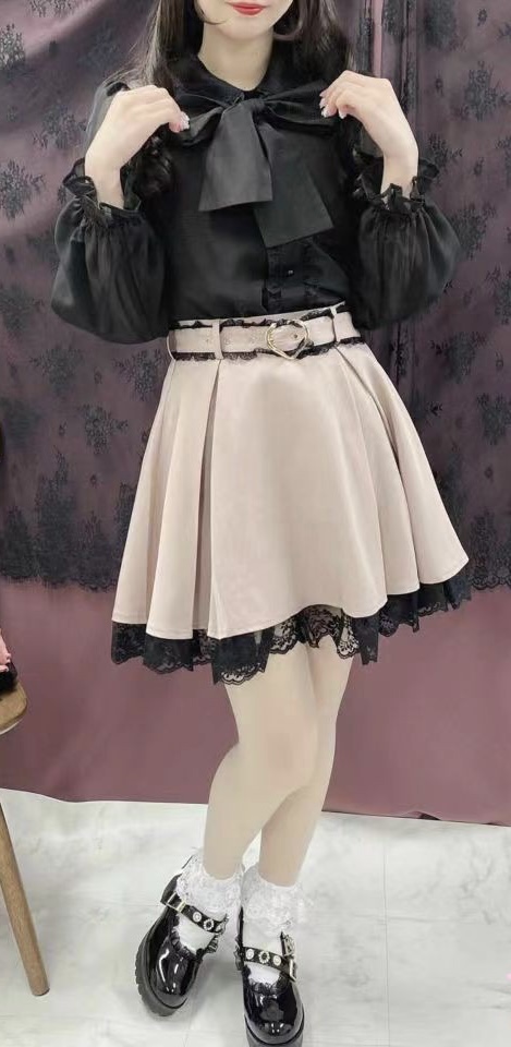 Rojita 愛心扣腰帶地雷系量產型百搭甜美可愛 半身裙