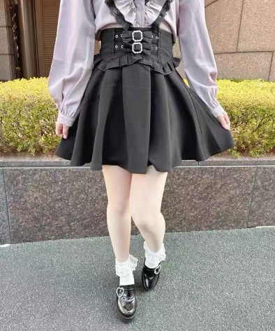 Rojita  日系地雷系量產型水鑽蝴蝶結腰顯瘦顯高 分碼 短裙