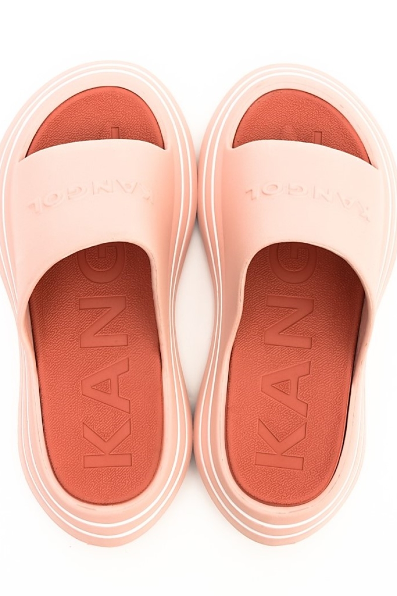 【Kangol】 無重力寬版微氣墊潮流 涼拖鞋(4色)