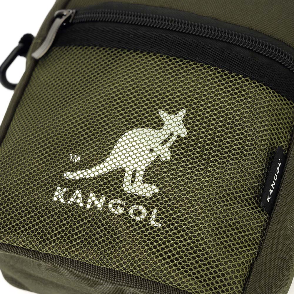 【Kangol】  肩背側背兩用包 (文青綠)