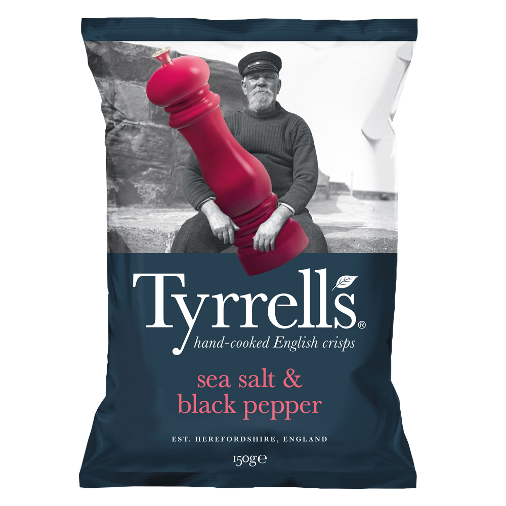 黑胡椒海鹽【Tyrrells泰勒思】英國洋芋片150g（全館六包免運）