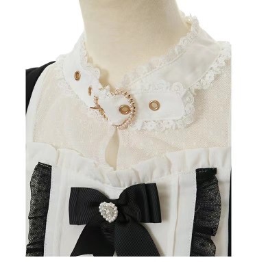 LIZ LISA 日系多色甜美露肩 地雷系量產型多蝴蝶結可愛蕾絲愛心扣分碼 短袖襯衫