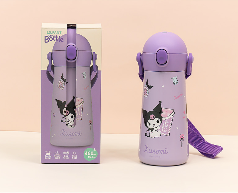 韓國🇰🇷 正版 LILFANT 三麗鷗 酷洛米 304不銹鋼保溫水壺（附背帶）
