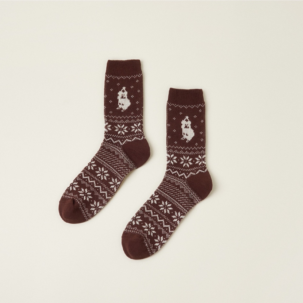 韓國🇰🇷 正版 Dinotaeng文創-短尾矮袋鼠 雪花款 中筒襪