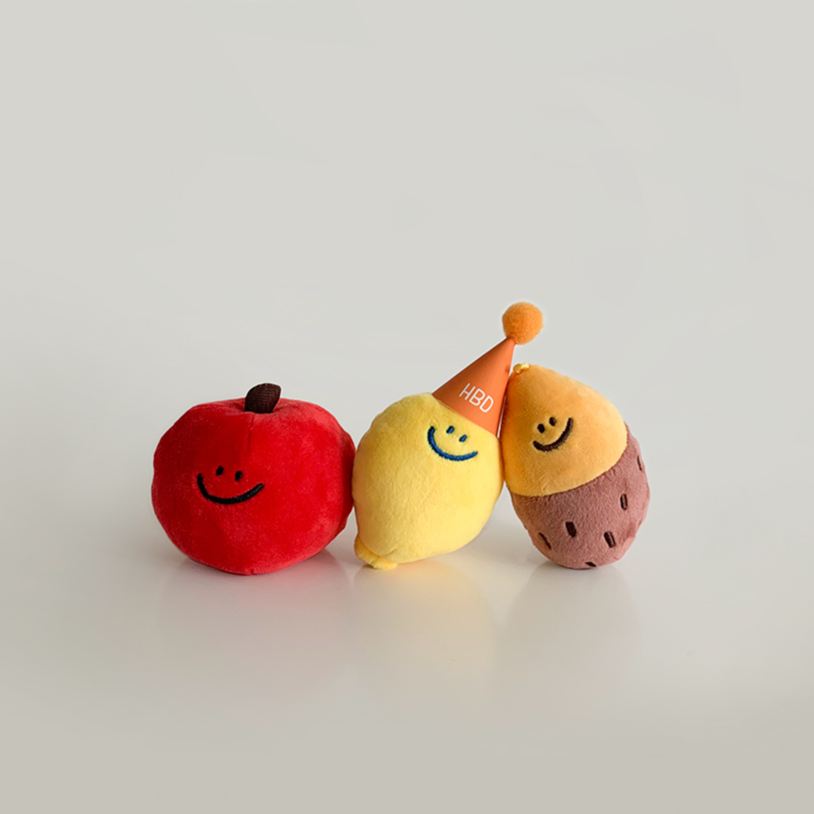 韓國🇰🇷正版Second morning文創；蘋果、檸檬、地瓜布偶/吊飾