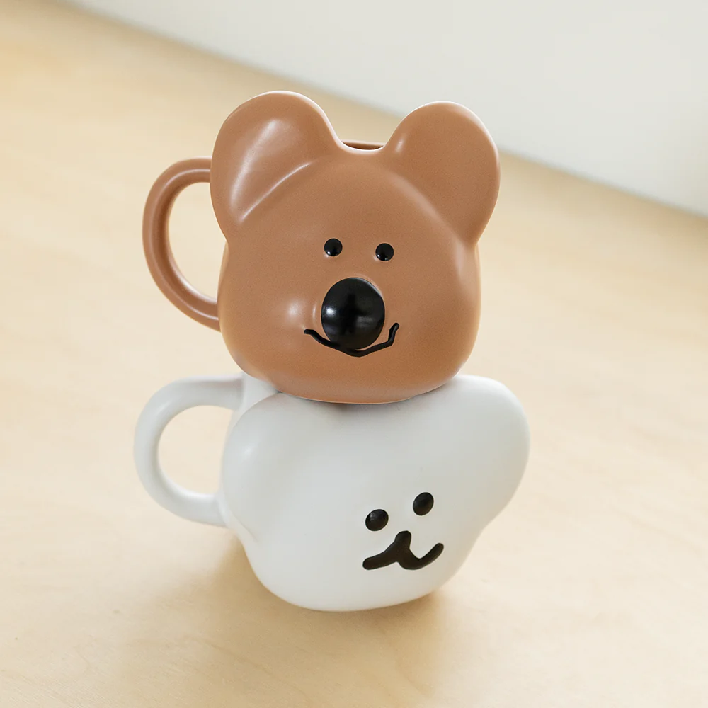 韓國🇰🇷 正版 Dinotaeng文創-Quokka短尾矮袋鼠 & BOBO熊 Mug Cup 陶瓷馬克杯 2款
