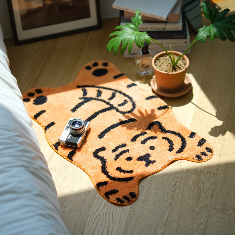 韓國🇰🇷 正版 MUZIK TIGER文創-Flat Tiger Rug 地毯（2款）