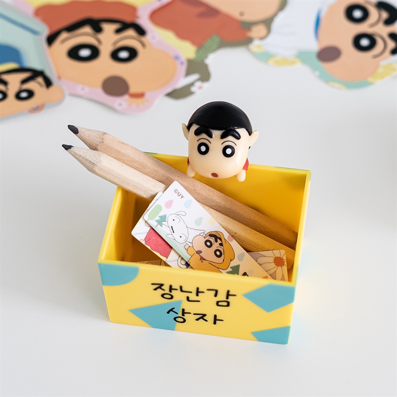 韓國🇰🇷 正版 蠟筆小新 桌面收納盒 儲物盒 發票收納盒 文具收納盒