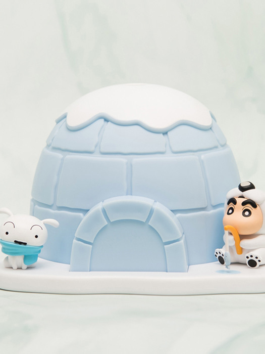 韓國🇰🇷 正版 蠟筆小新 冰屋造型加濕器 收納盒