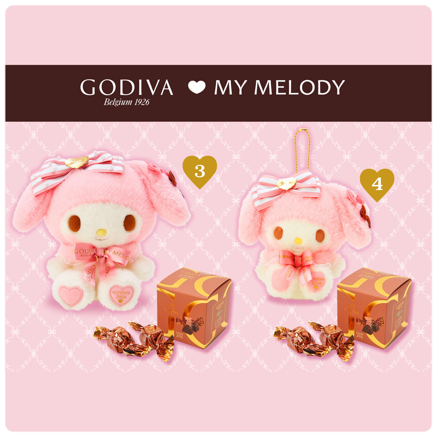【有現貨】【Sanrio x Godiva 2024】Hello Kitty | My Melody | 玉桂狗 | Kuromi 情人節禮盒