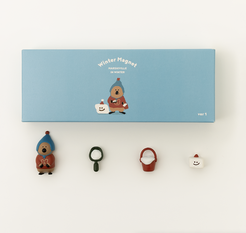 韓國🇰🇷 正版 Dinotaeng文創-短尾矮袋鼠 Quokka 波波熊 Bobo Winter Magnet 磁吸貼 裝飾貼 冰箱貼 磁力貼（預購需3～4週）
