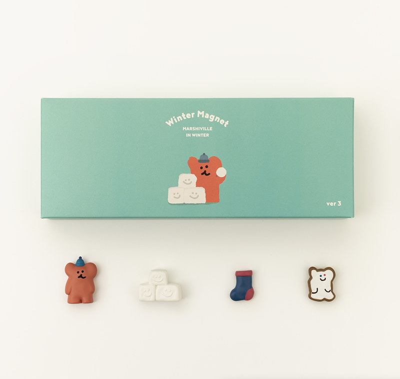 韓國🇰🇷 正版 Dinotaeng文創-短尾矮袋鼠 Quokka 波波熊 Bobo Winter Magnet 磁吸貼 裝飾貼 冰箱貼 磁力貼（預購需3～4週）