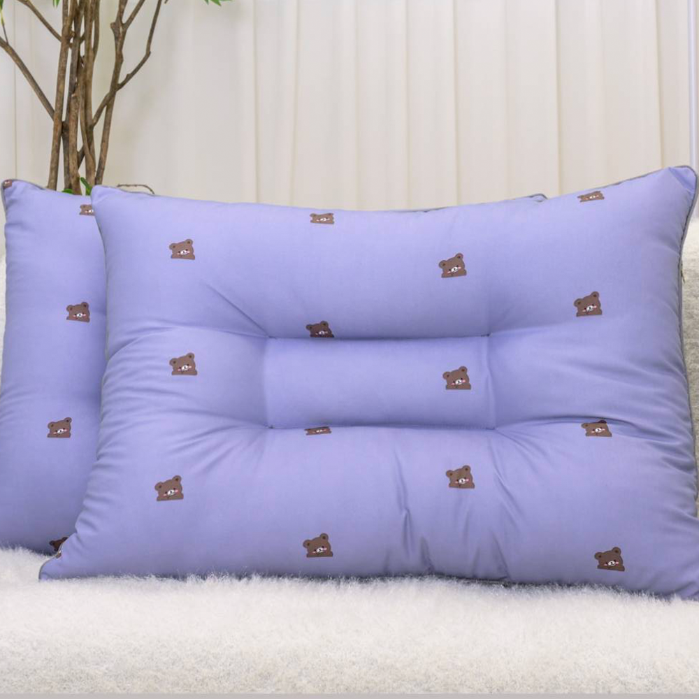 ❗🇰🇷❗韓國枕頭 可愛熊熊圖案 雙縫線 舒眠枕頭 2色可選