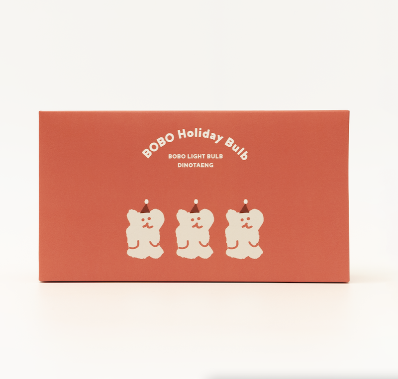 韓國🇰🇷 正版 Dinotaeng文創-波波熊 BOBO Holiday Bulb 聖誕掛燈 裝飾燈 燈串 聖誕裝飾（預購需3～4週）