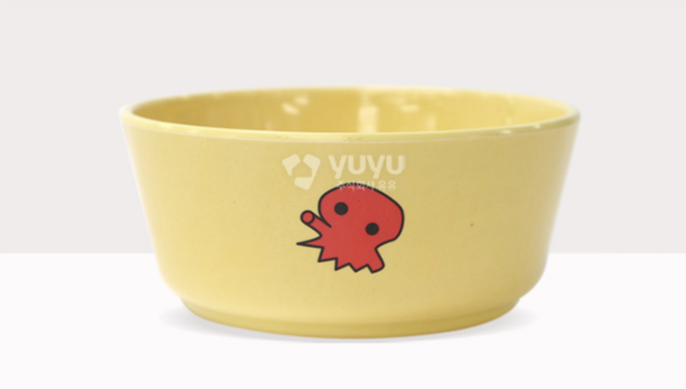 ❗️蠟筆小新❗️韓國正版 蠟筆小新 動畫款 黃色章魚碗 家用餐具 飯碗 塑膠碗
