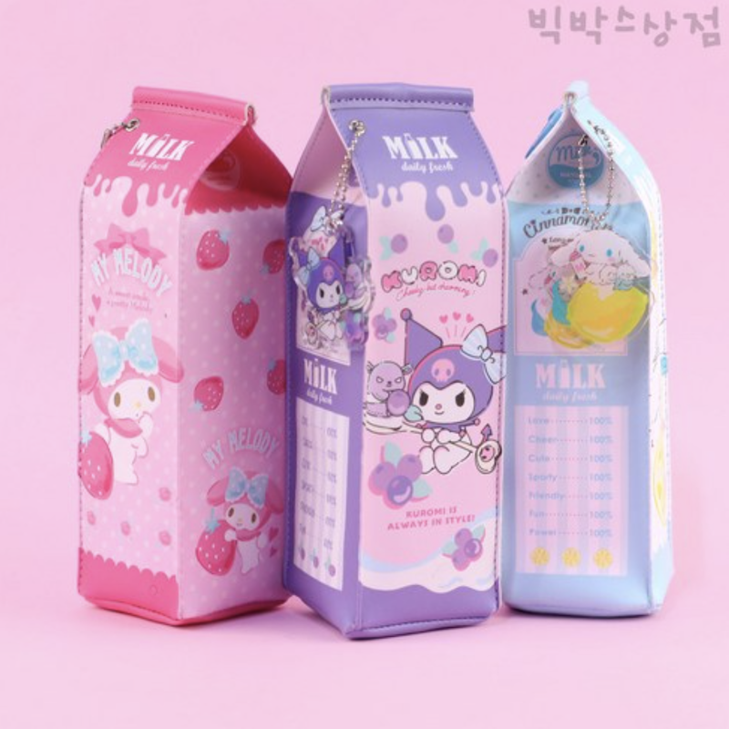 韓國🇰🇷 正版 三麗鷗 酷洛米 大耳狗 美樂蒂 牛奶筆袋 