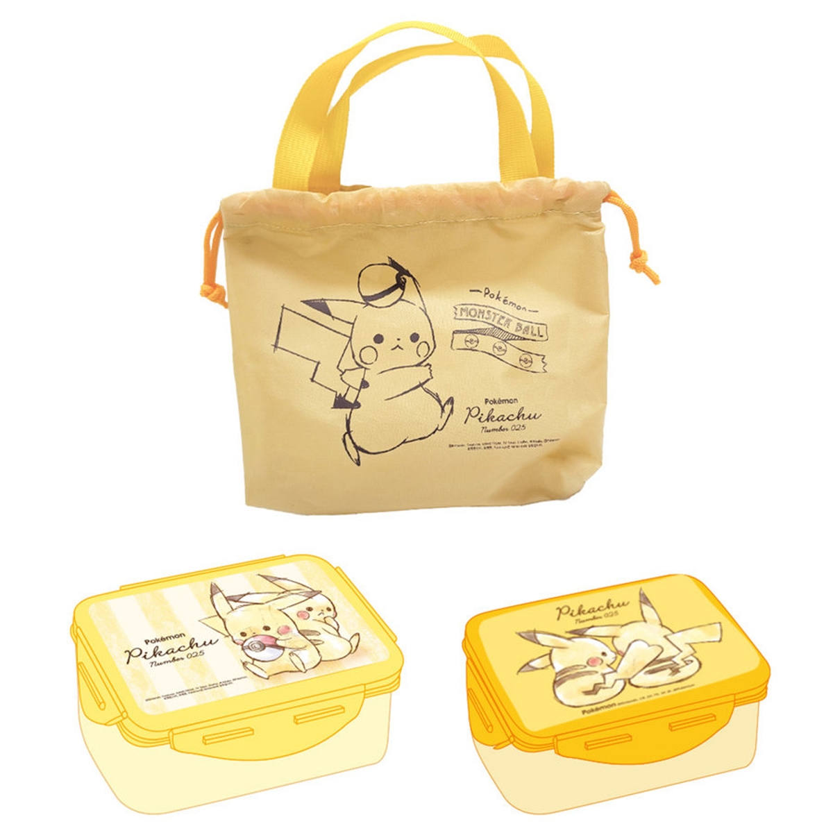 ❗️🇰🇷 ❗️韓國正版 寶可夢 皮卡丘 便當盒 餐盒雙層 收納袋