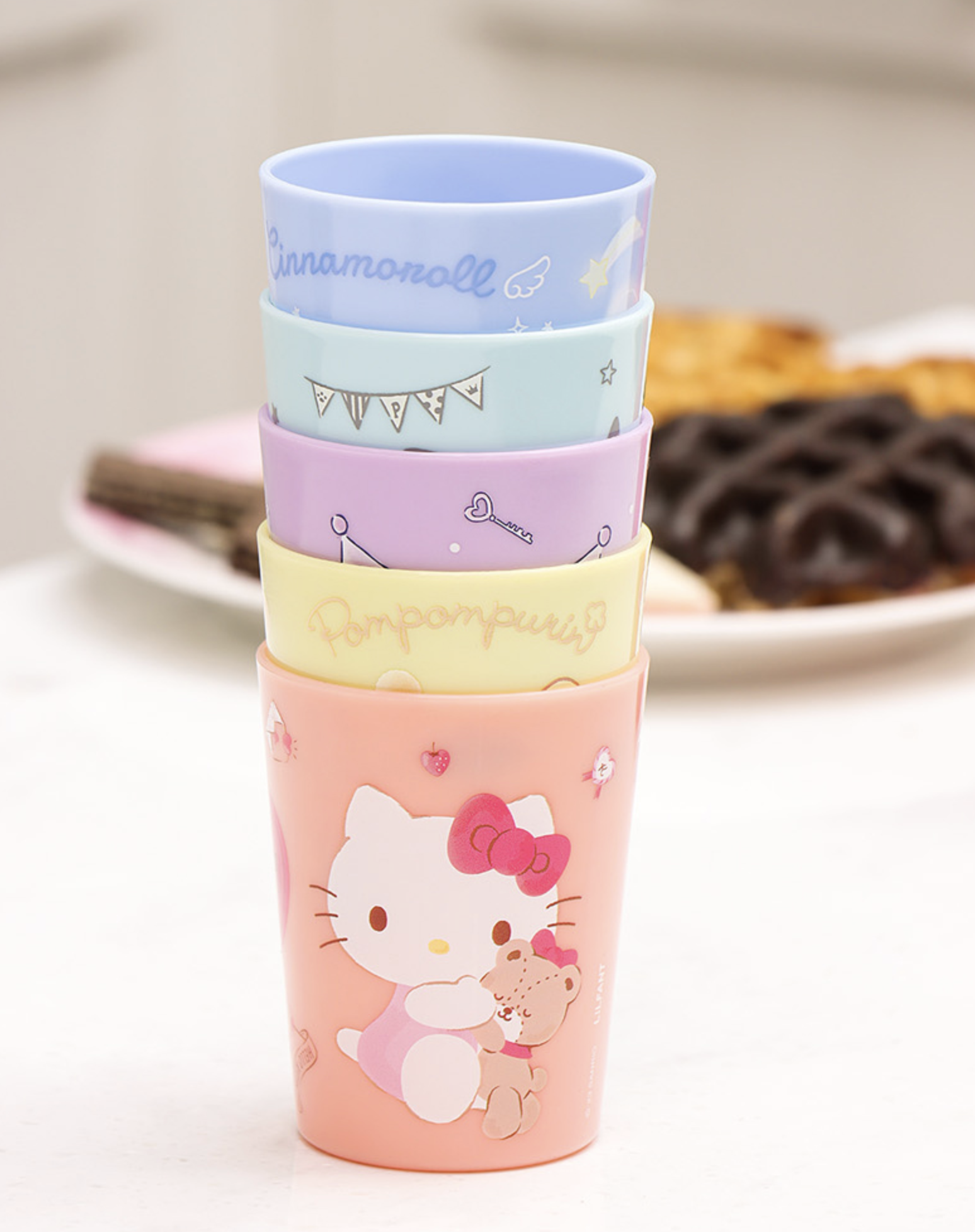❗️🇰🇷 ❗️韓國正版 三麗鷗 Hello Kitty 酷洛米 大耳狗 帕恰狗 布丁狗 冷水杯 塑膠杯 漱口杯 水杯 5P