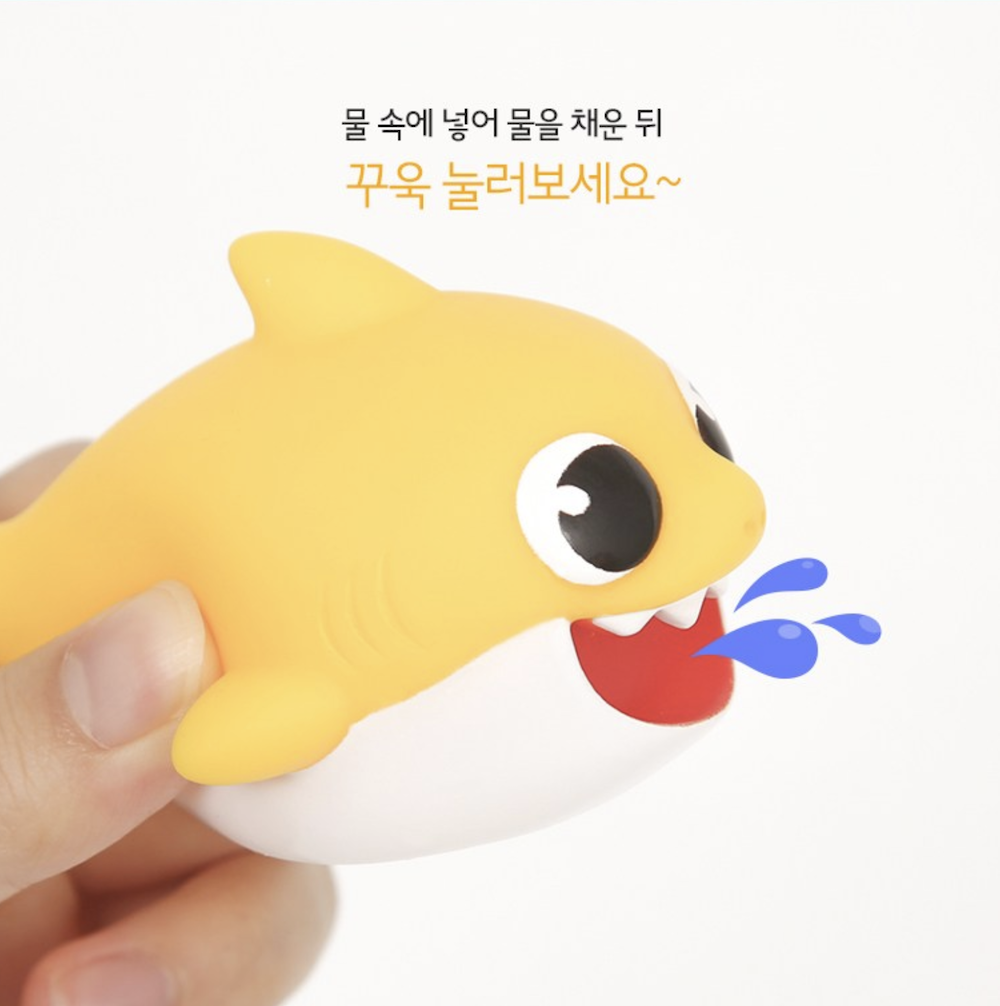 ❗🇰🇷韓國正版❗🇰🇷 pinkfong 碰碰狐 babyshark 鯊魚寶寶 洗澡玩偶 噴水玩偶 5入一組