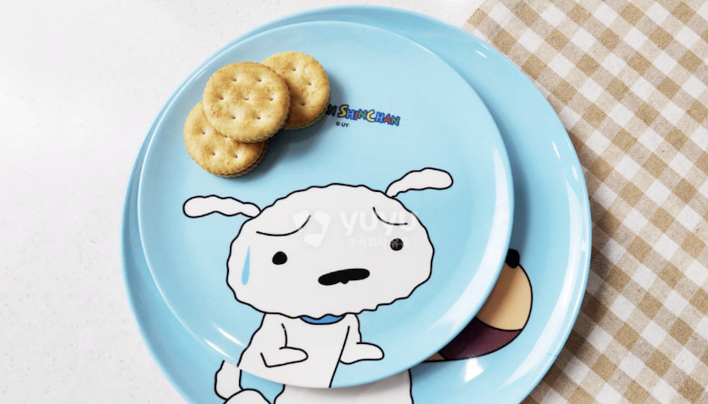 ❗️蠟筆小新❗️韓國正版 蠟筆小新 餐盤 小白圖案 造型餐盤 塑膠盤 家用餐具 淺餐盤