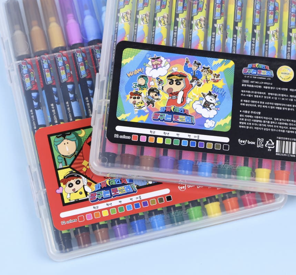 ❗️蠟筆小新❗️韓國正版 蠟筆小新 12色彩筆 兒童彩色筆