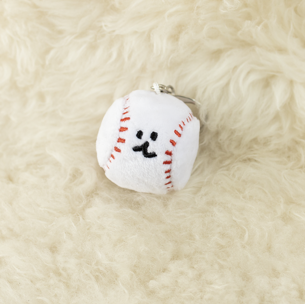 韓國🇰🇷 正版 Dinotaeng 短尾矮袋鼠 文創-BOBO Baseball Keyring 微笑袋鼠 短尾袋鼠 矮袋鼠 棉花糖 鑰匙扣吊飾