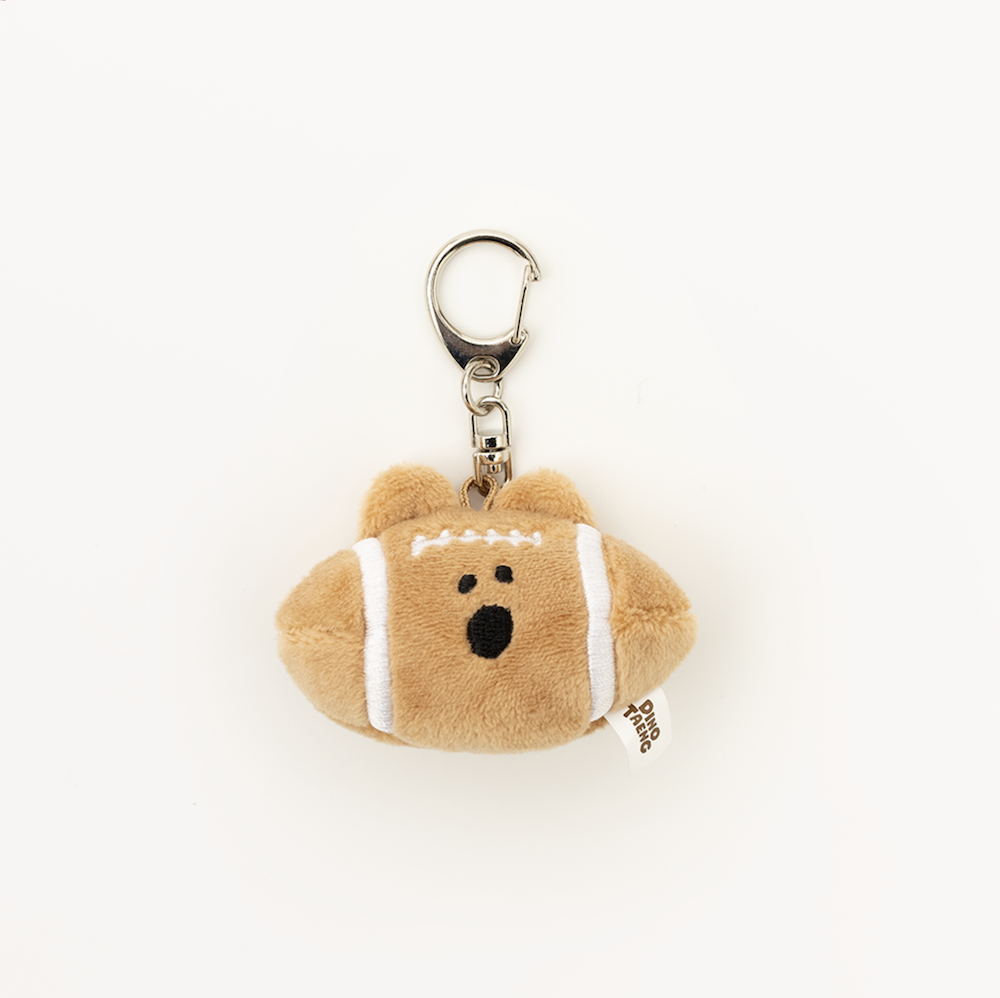 韓國🇰🇷 正版 Dinotaeng 短尾矮袋鼠 文創-Quokka Rugby Ball Keyring 微笑袋鼠 短尾袋鼠 矮袋鼠 棉花糖 鑰匙扣吊飾