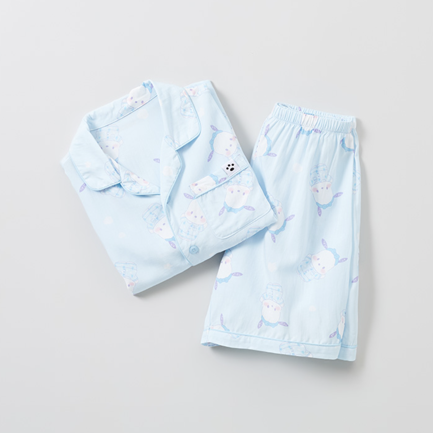 韓國🇰🇷 正版 三麗鷗系列 帕恰狗印花 薄款短袖睡衣套裝 薄荷色