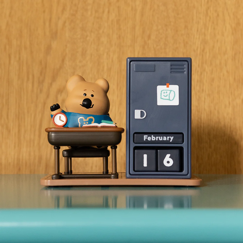 韓國🇰🇷 正版 Dinotaeng文創-Fatty Cabinet Calendar 微笑袋鼠 短尾袋鼠 矮袋鼠 造型萬年桌曆筆筒