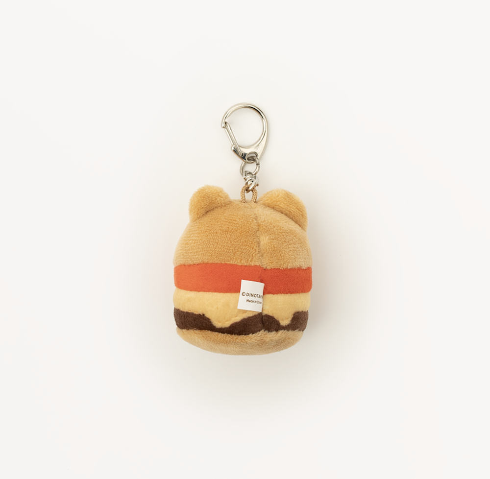 韓國🇰🇷 正版 Dinotaeng文創-Quokka Burger Keyring 微笑袋鼠 短尾袋鼠 矮袋鼠 鑰匙扣吊飾