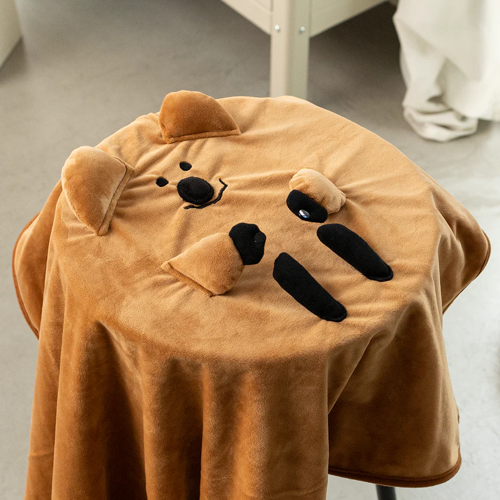 韓國🇰🇷 正版 Dinotaeng文創-Quokka Blanket 微笑袋鼠 短尾袋鼠 矮袋鼠 造型毛毯公仔