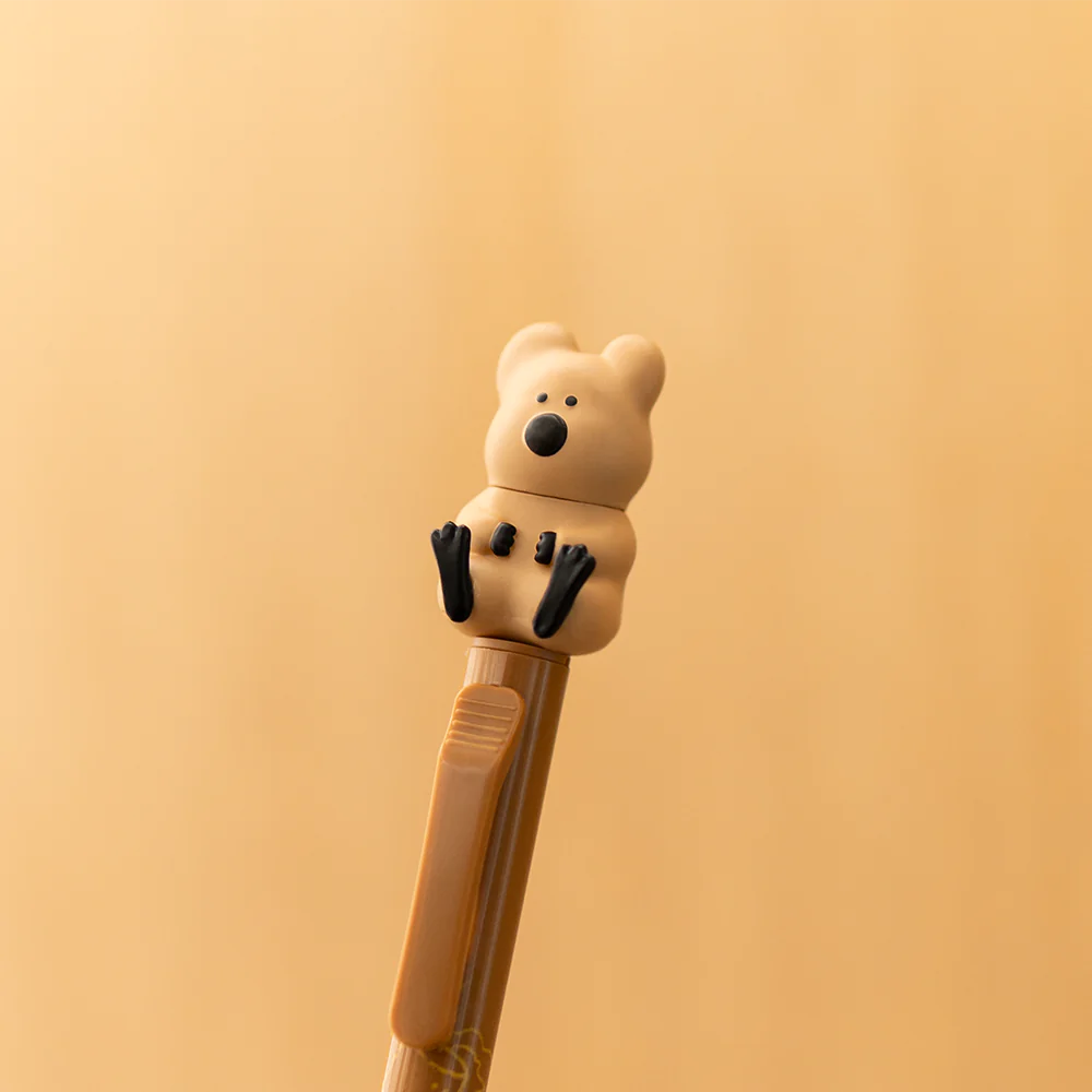 韓國🇰🇷 正版 Dinotaeng文創-Quokka in School Figure Pen 微笑袋鼠 短尾袋鼠 矮袋鼠 立體角色原子筆（5款）