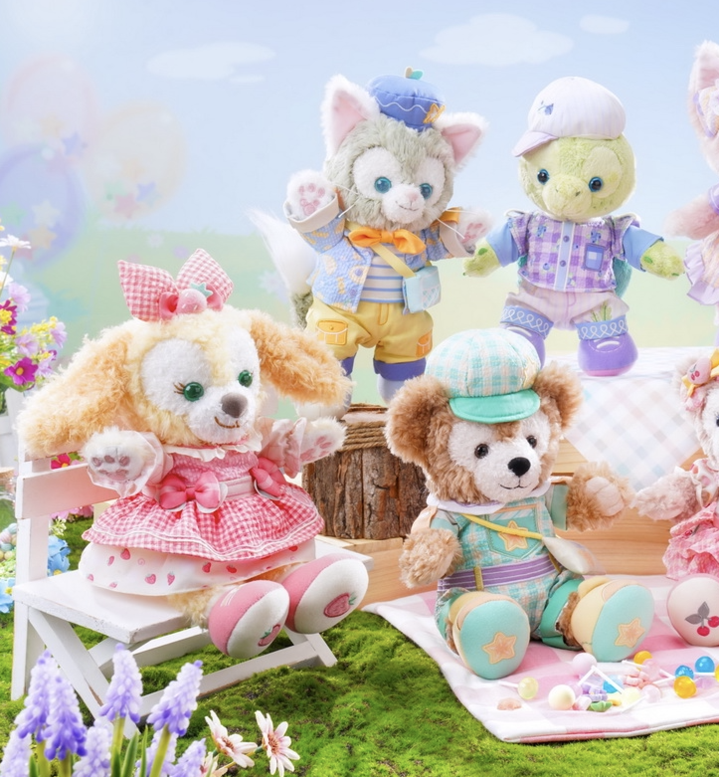 ❗️2024春季限定❗️【香港迪士尼樂園】 Duffy與好友春日糖果系列絨毛玩偶 大娃娃