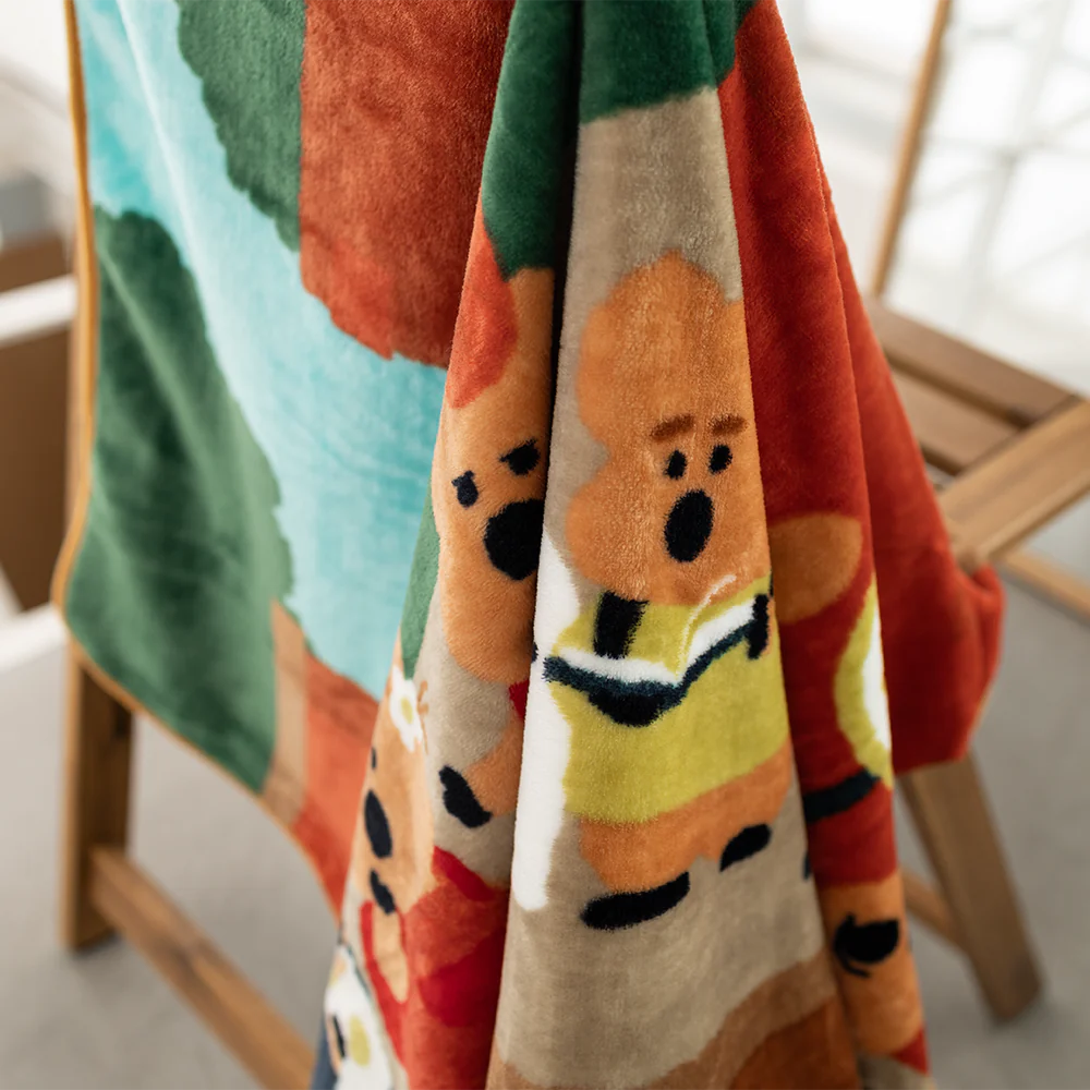 韓國🇰🇷 正版 Dinotaeng 短尾矮袋鼠 文創-Quokka in School Blanket 微笑袋鼠 短尾袋鼠 矮袋鼠 校園趣事毛毯（2款）