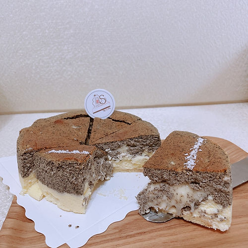 芝麻花生麻糬重乳酪蛋糕