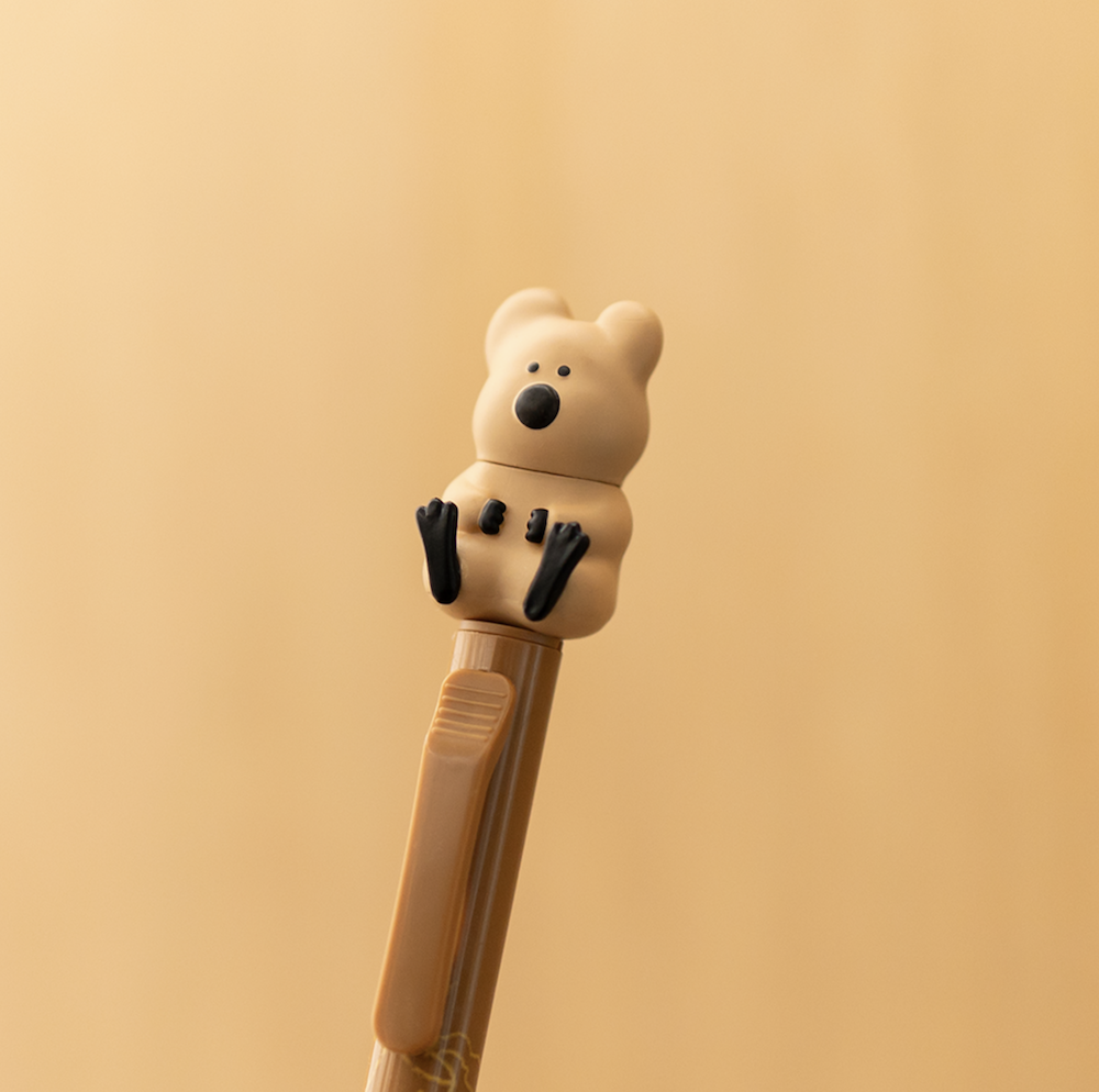 韓國🇰🇷 正版 Dinotaeng文創-Happy Quokka Figure Pen 微笑袋鼠 短尾袋鼠 矮袋鼠 立體角色原子筆
