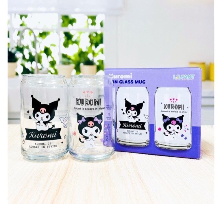 韓國🇰🇷 正版 三麗鷗 大耳狗 酷洛米 玻璃杯 水杯 飲料杯 果汁杯 2入組
