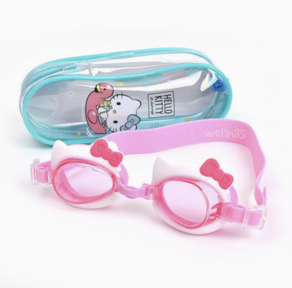 韓國🇰🇷 正版 三麗鷗 Hello Kitty 泳鏡 兒童泳鏡 蛙鏡 卡通泳鏡 