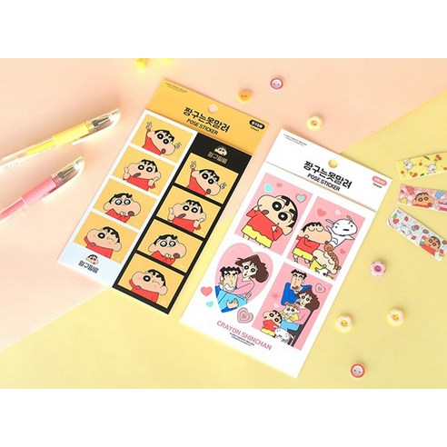 韓國🇰🇷 正版 蠟筆小新 妮妮 手帳素材 可愛卡通貼紙 DIY裝飾貼