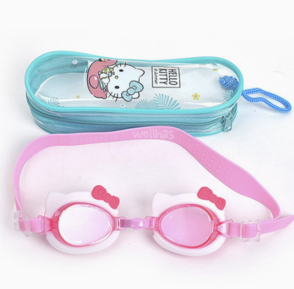 韓國🇰🇷 正版 三麗鷗 Hello Kitty 泳鏡 兒童泳鏡 蛙鏡 卡通泳鏡 