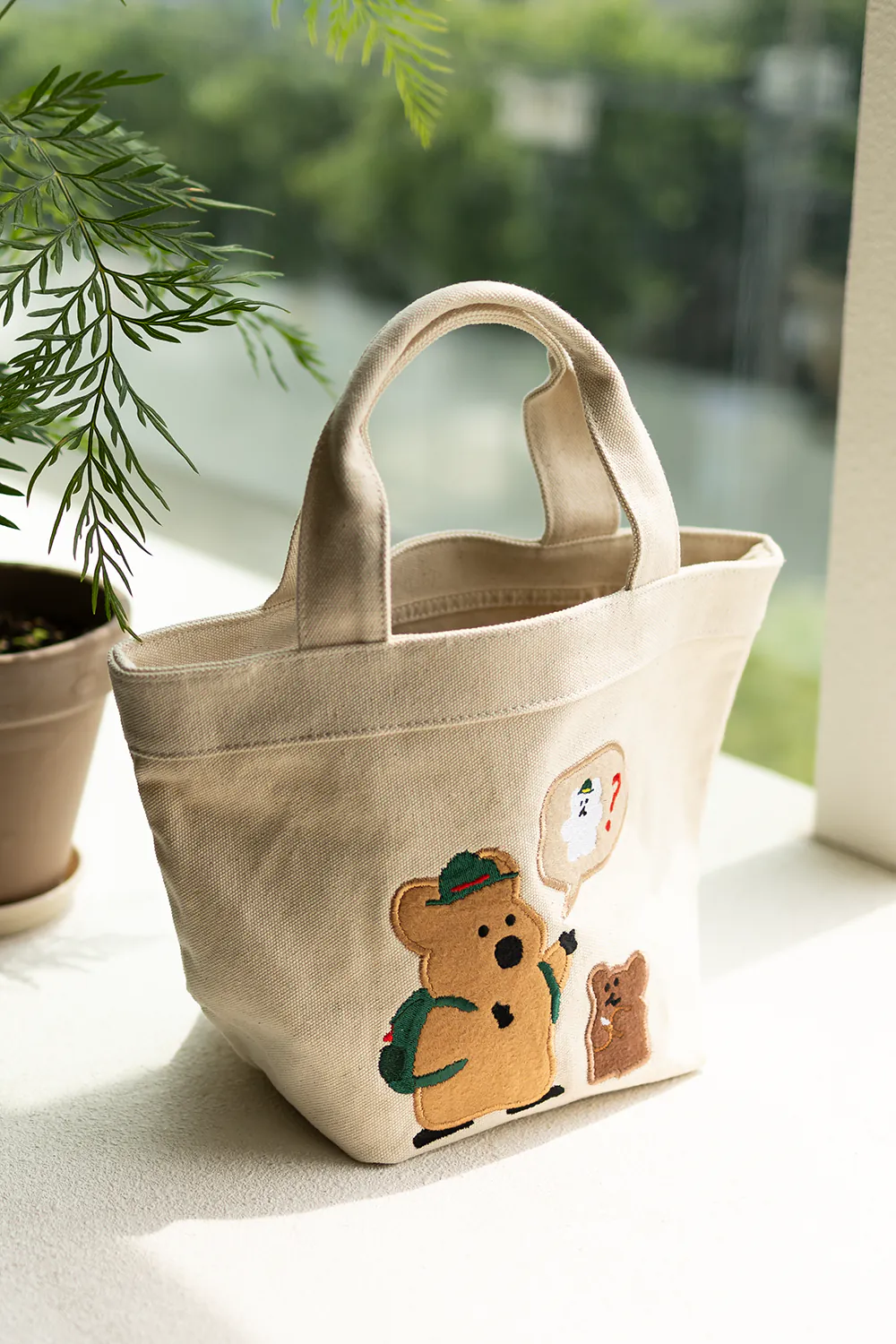 韓國🇰🇷 正版 Dinotaeng 短尾矮袋鼠 文創-BOBO in the Woods Canvas Bag 微笑袋鼠 短尾袋鼠 矮袋鼠 BOBO熊 帆布袋