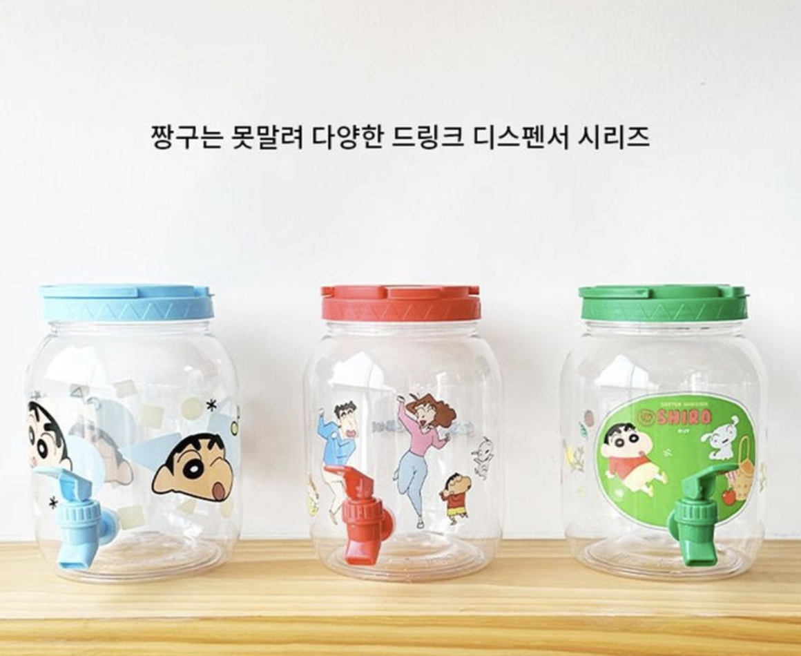 ❗蠟筆小新❗韓國正品 小型水桶 露營飲料桶 便攜式冷水壺 果茶桶 野餐水壺