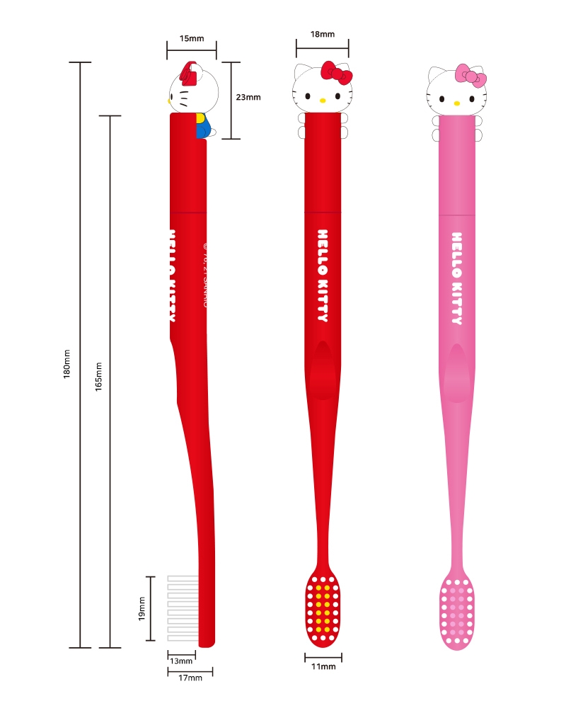 韓國🇰🇷 正版 三麗鷗 Hello Kitty 造型磁吸式牙刷 立體頭牙刷 牆收納 細軟刷毛 卡通造型牙刷