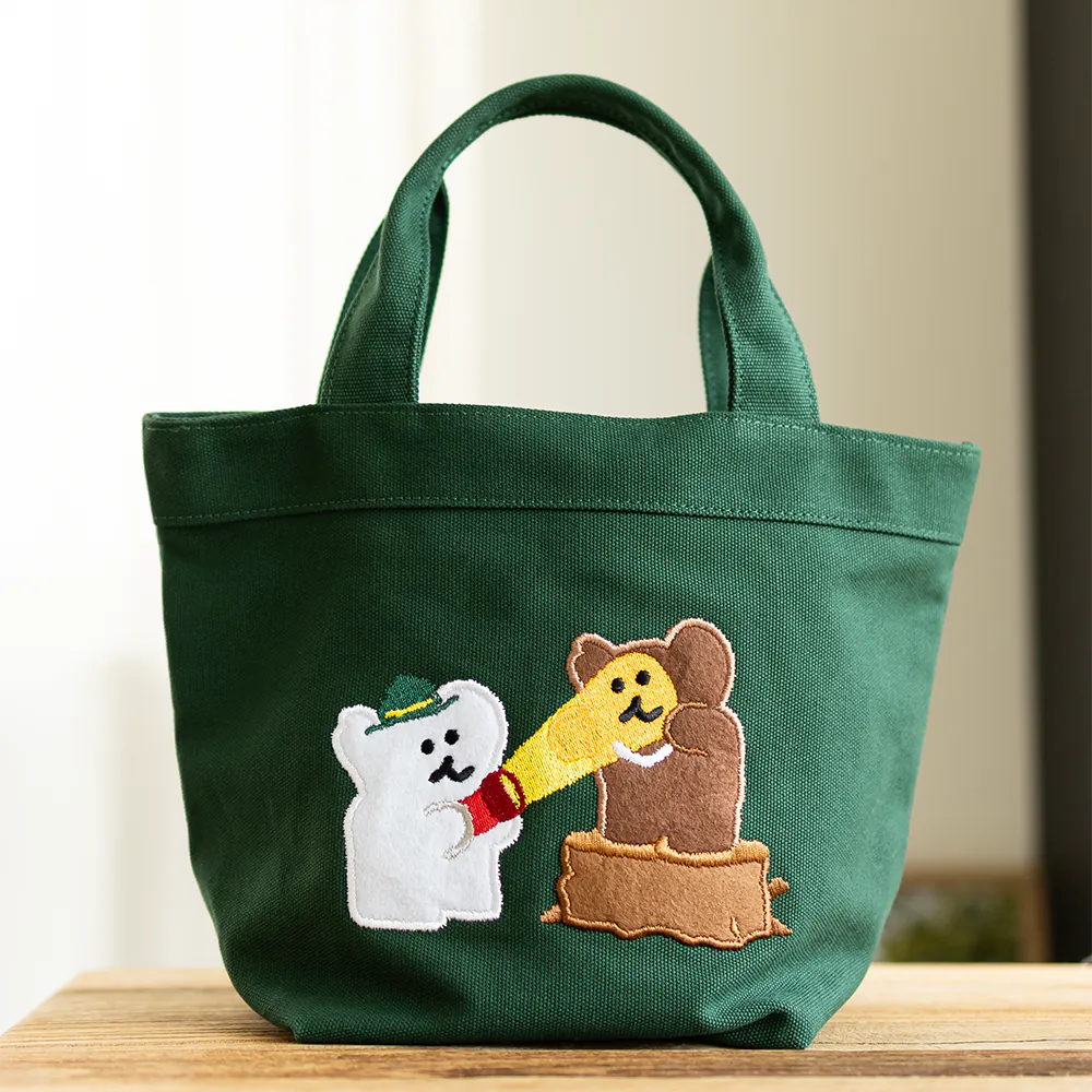 韓國🇰🇷 正版 Dinotaeng 短尾矮袋鼠 文創-BOBO in the Woods Canvas Bag 微笑袋鼠 短尾袋鼠 矮袋鼠 BOBO熊 帆布袋